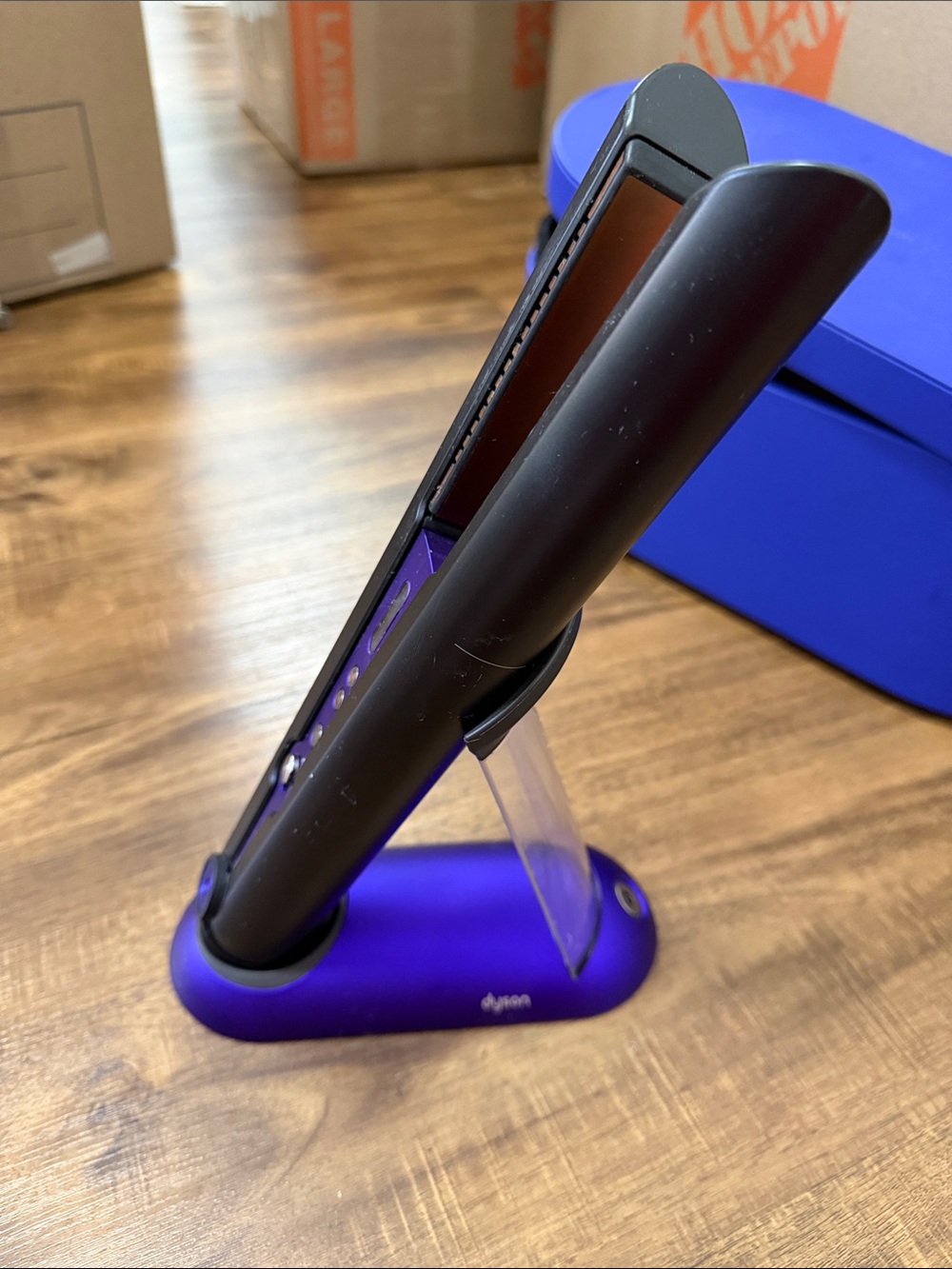 Dyson Purple and Black Cordless Hair Straightener with Charging Stand
